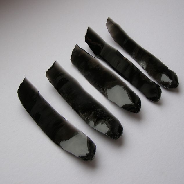 Výukový set – Sada 5 obsidiánových čepelí – obrázek 2 z 10