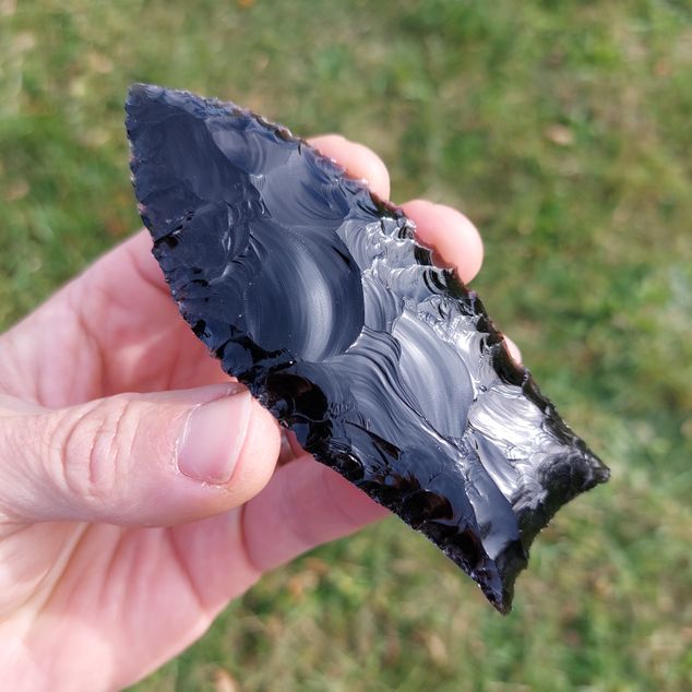 Americký hrot – Paleoindiánský hrot z obsidiánu    – obrázek 3 z 5