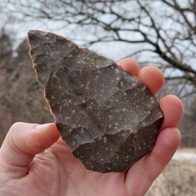 Pěstní klín – Pěstní klín z kropenatého silicitu – obrázek 2 z 6
