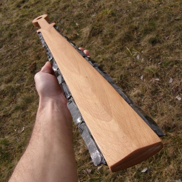 Pazourkový nůž – Aztécký meč – obrázek 11 z 12
