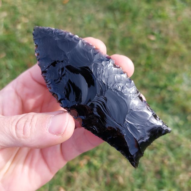 Americký hrot – Paleoindiánský hrot z obsidiánu    – obrázek 2 z 5