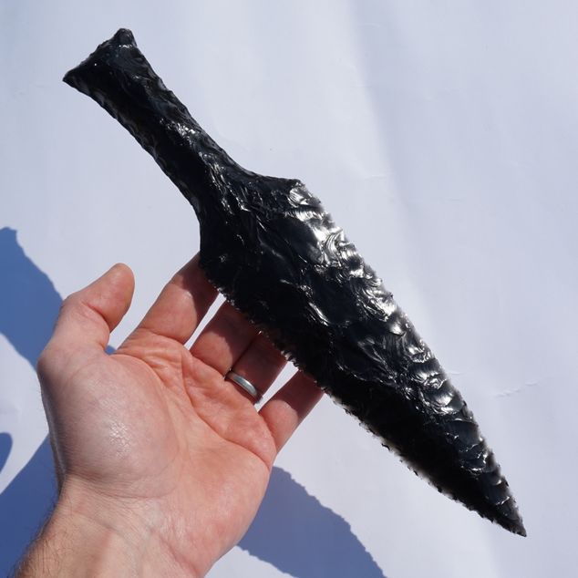 Pazourkový nůž – Obsidiánová dýka – obrázek 6 z 6