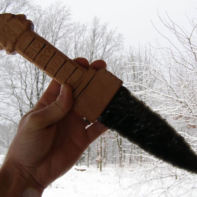 Pazourkový nůž – Mayská dýka – obrázek 6 z 13