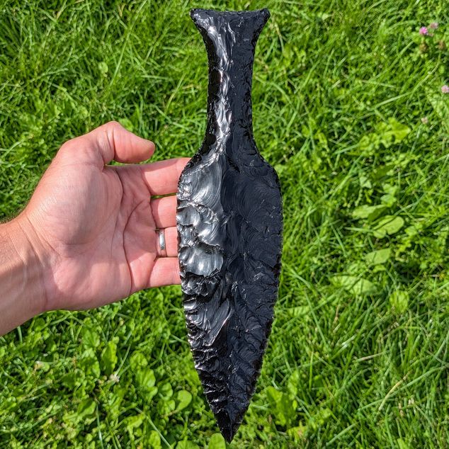 Pazourkový nůž – Dýka z obsidiánu  – obrázek 8 z 8
