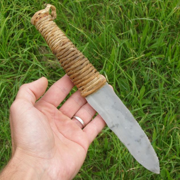 Pazourkový nůž – Dýka dlouhá čepel – obrázek 5 z 7