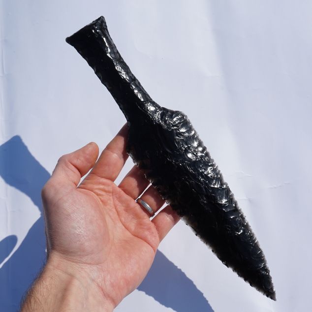 Pazourkový nůž – Obsidiánová dýka – obrázek 5 z 6